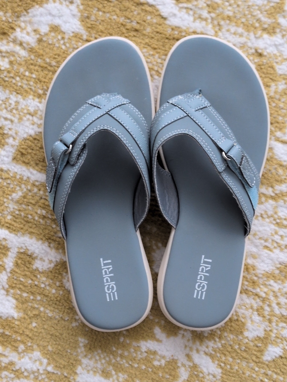Esprit Women's Pale Blue Cross-Strap Comfort Sandals